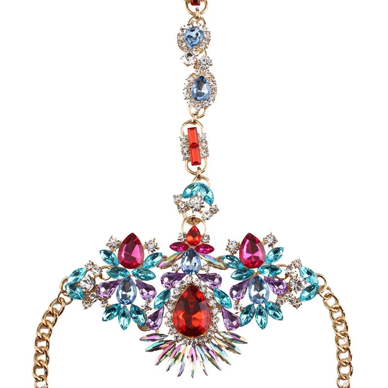 2025 Luxury Women Belly Waist Necklace Body Jewelry Crystal Rhinestone Flower Summer Lady Sexy Bikini Beach Wedding Jewelry Gift