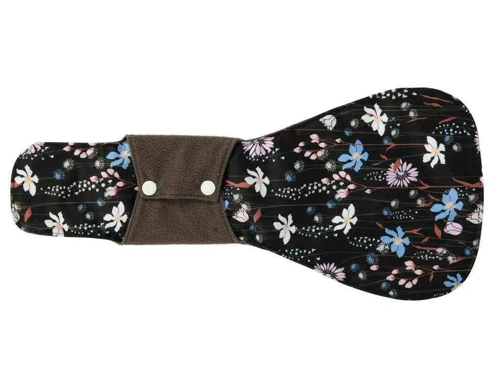 [Sigzagor] XXL Cloth Menstrual Pad Sanitary Bamboo Charcoal Reusable Overnight Post Partum 16in