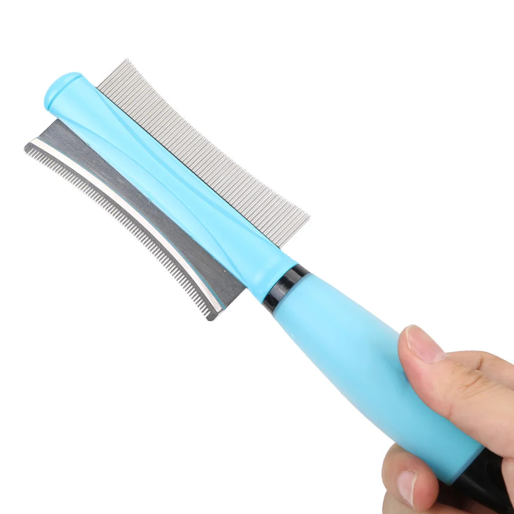 For Cat Grooming Tool Easy Deshedding Brush Pet Hair Comb Double-Sided For Cat Dog Hair Remover For Long Small Hair Dog