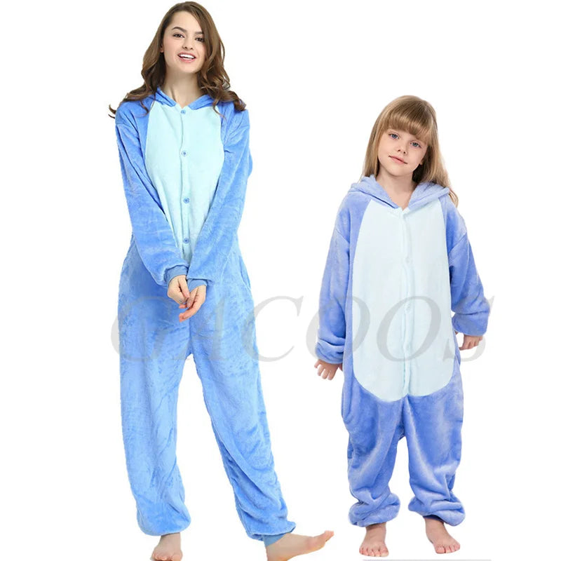 New Animal Unicorn Pajamas Adults Winter Sleepwear Kigurumi Wolf Panda Unicornio Pyjamas Women Onesie Anime Costumes Jumpsuit