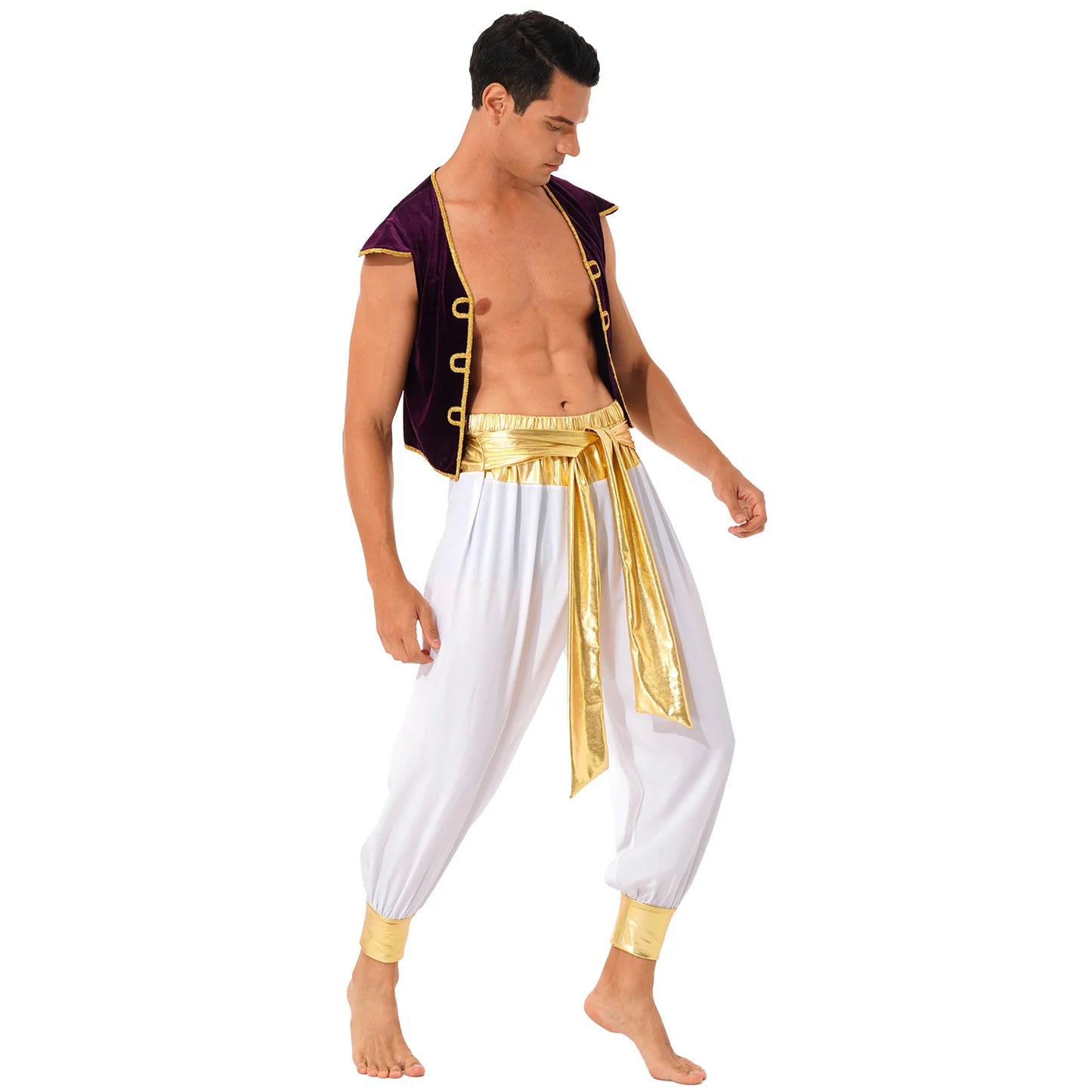 Halloween Adult Cosplay Complete Set Ancient Greek God Gladiator Clothing Mythical Prince Aladin Party Performance Costume