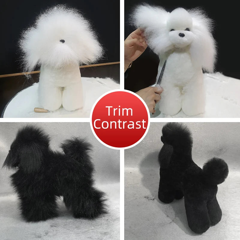 Pet Simulation Hair Beauty Practice Dog Standard Teddy Whole Body Fake Hair Only Pet Grooming Trimming Practice with Model Dog