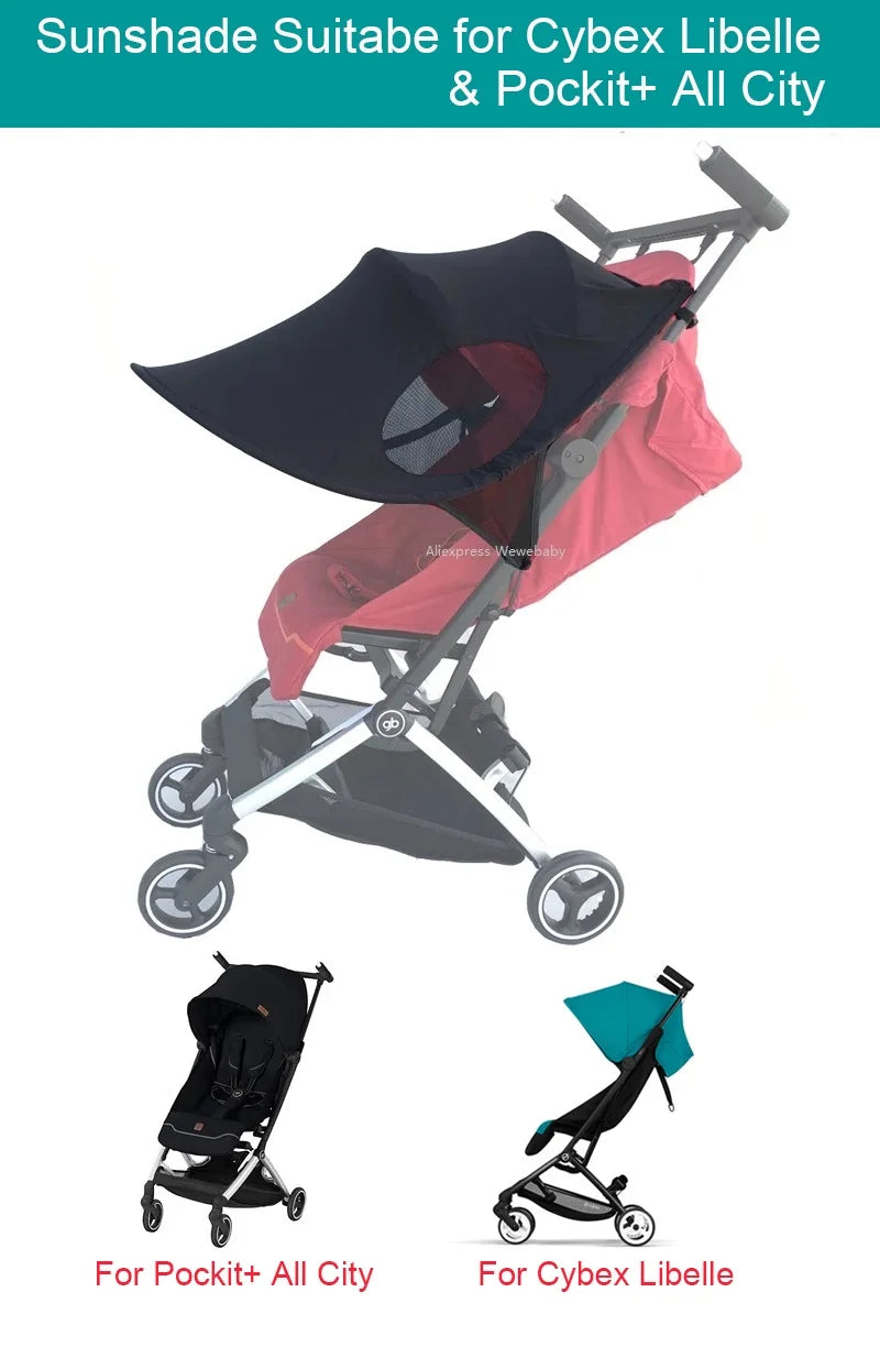 COLU KID® Baby Stroller Accessories Sun shade Sun Visor Extend Canopy Cover for Cybex Libelle and gb POCKIT+ All City