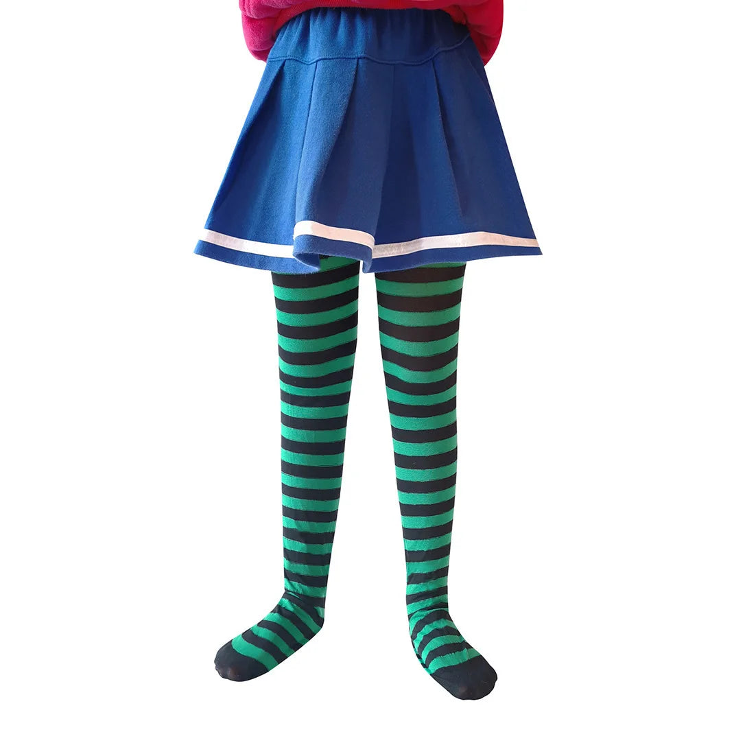 Halloween girl striped pantyhose holiday party costume props pantyhose