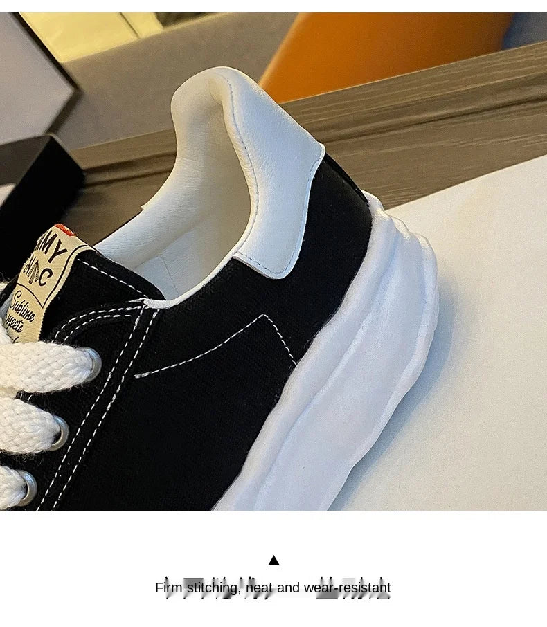 Black Canvas Shoes Woman Vulcanize Shoes Ladies Sneakers Shoes for Women 2025 Platform Sneakers Casuales Trainers Sneakers Women