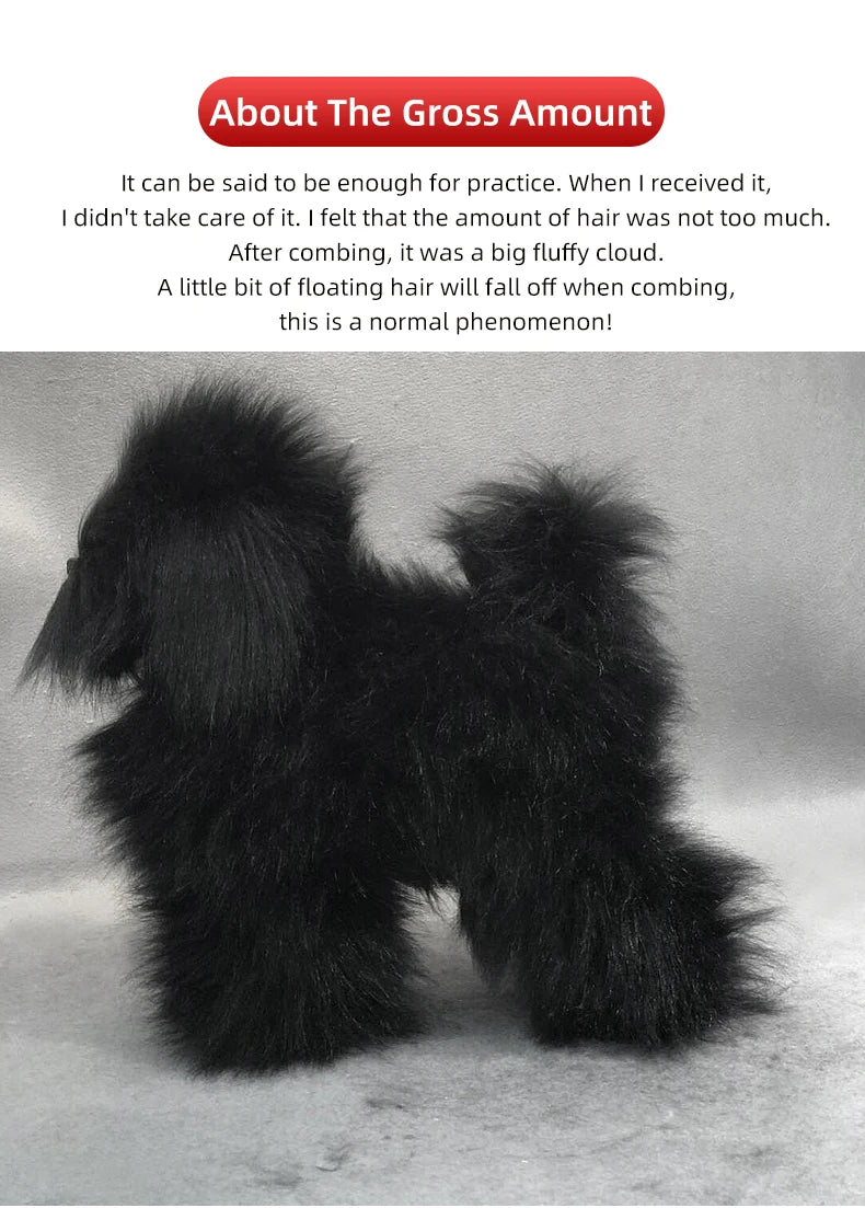 Pet Simulation Hair Beauty Practice Dog Standard Teddy Whole Body Fake Hair Only Pet Grooming Trimming Practice with Model Dog
