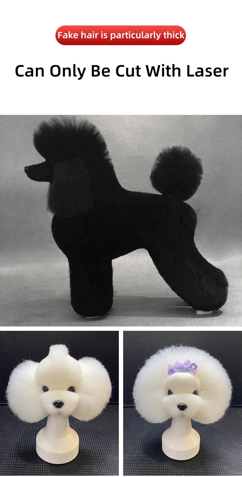 Pet Simulation Hair Beauty Practice Dog Standard Teddy Whole Body Fake Hair Only Pet Grooming Trimming Practice with Model Dog