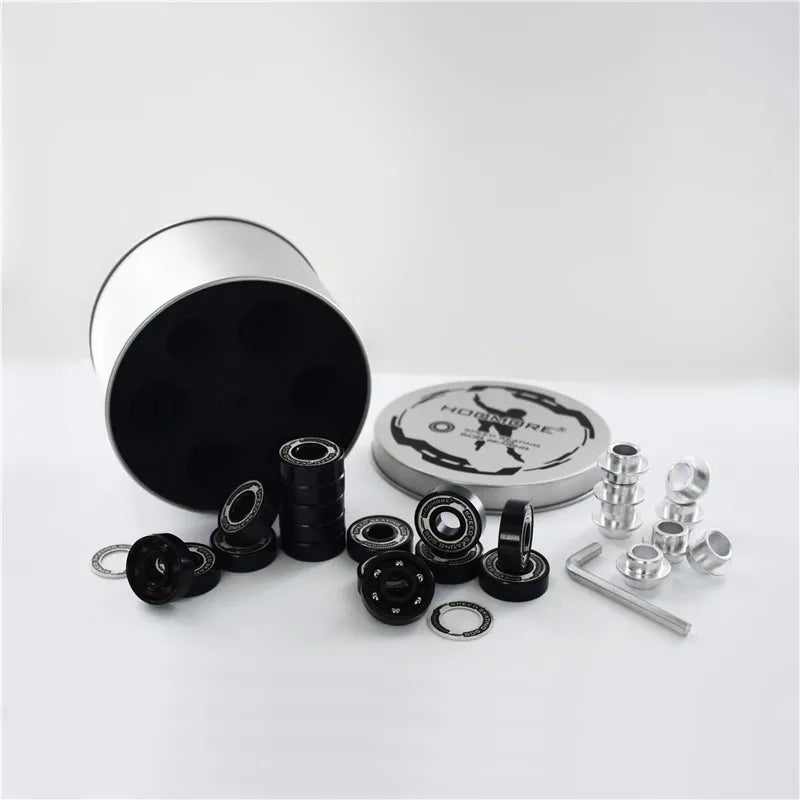 16 pieces 608rs Bearing with Spacer and spanner Combination for Slalom Speed Roller Skates Wheel Tool High Speed Smooth Rotating