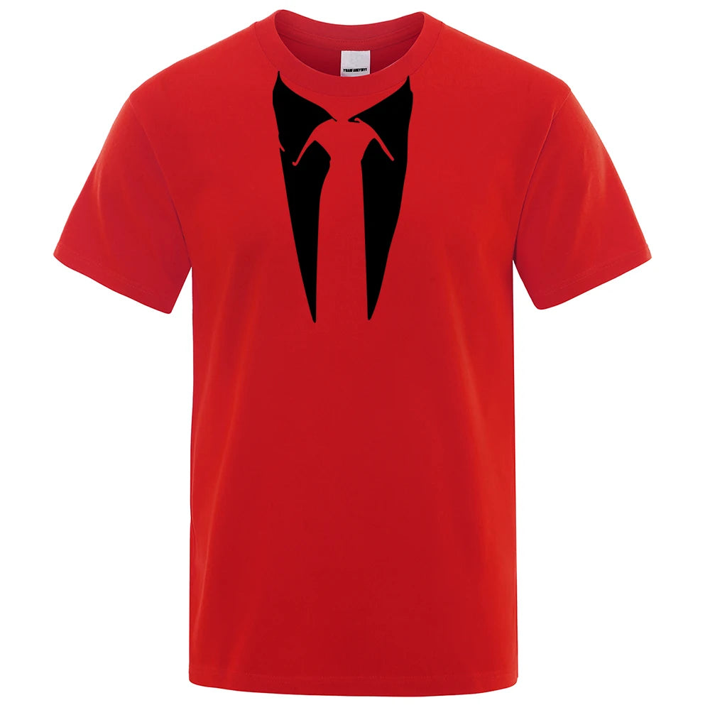 2024 New Summer Men T-shirt Homme Tees Retro Tie Funny T Shirt Man Streetwear Cotten Short Sleeve Top Tees Casual T-Shirts