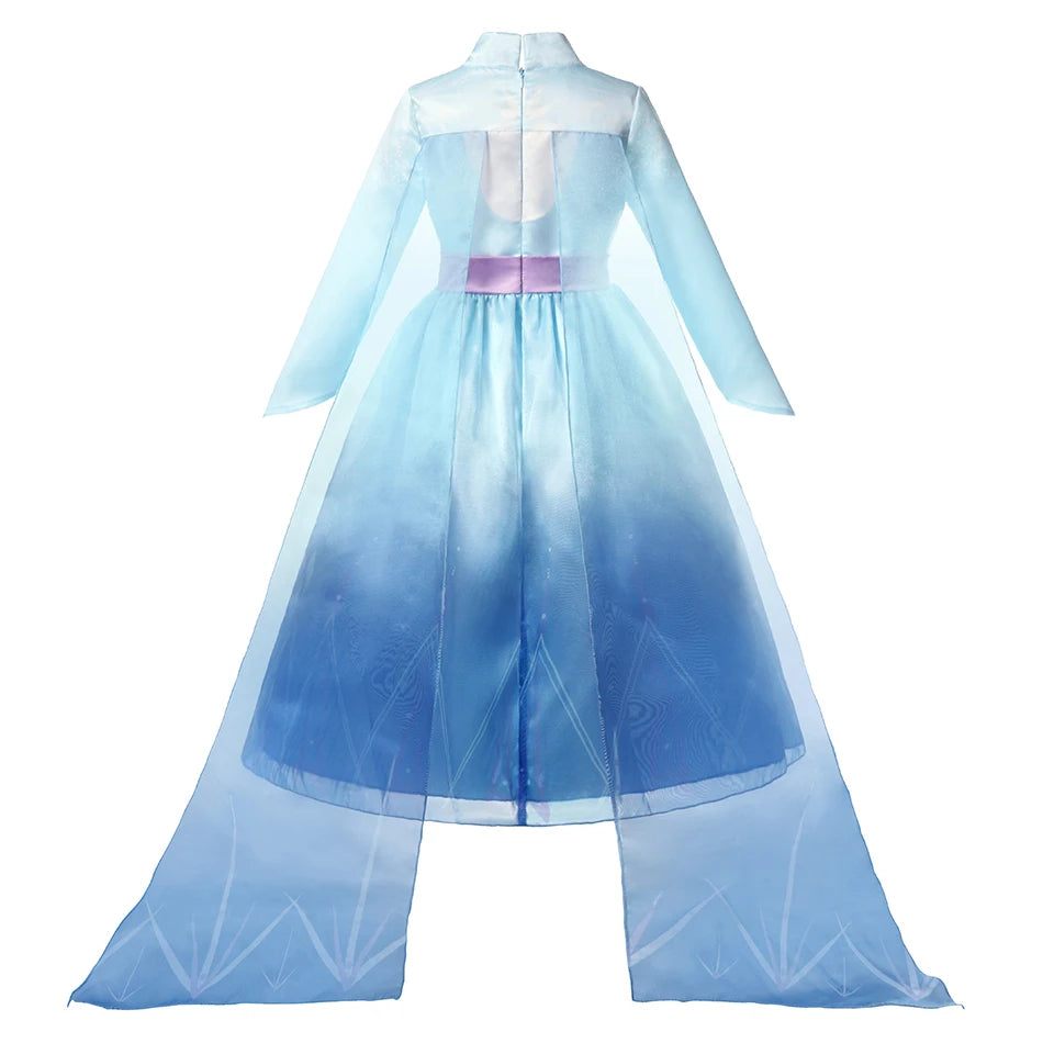 Elsa Anna 2 Dress Girls Princess Carnival Party Halloween Cosplay Costume Snow Queen Vestido Children Clothing For 2-12 Years
