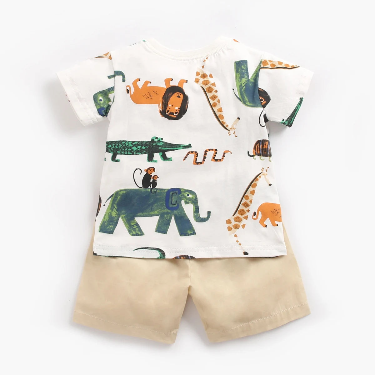 Sanlutoz Cute Infants Boys Clothing Sets Cotton Short Sleeve Baby Tops + Shorts 2Pcs Newborn Cartoon Clothes