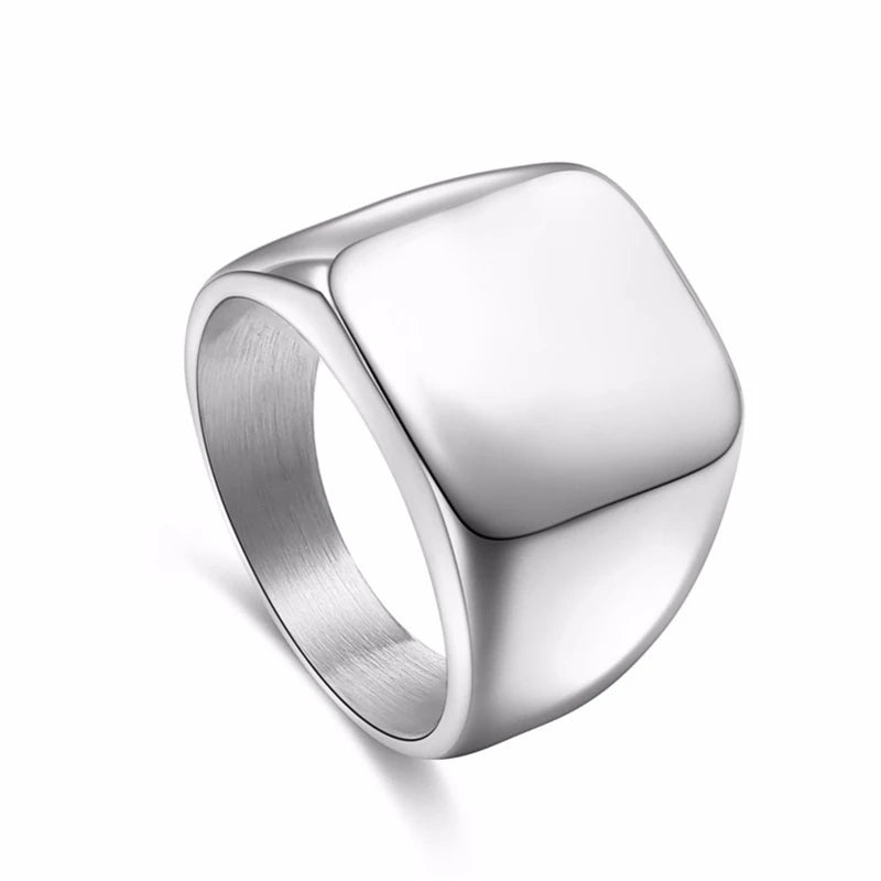 2025 Fashion Jewelry Square Rings for Men Accessories Anniversary Wedding Party Gift Trendy Geometric Men Rings