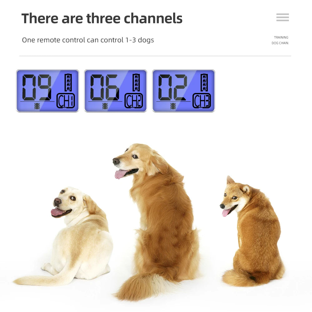 Electric Dog Training Collar 800m Distance Remote Control Dog Trainer rechargeable Dog Collar Anti Barking Collar for Dogs