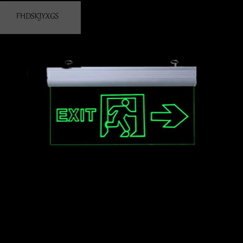 Exit Led Light  Ac110/220V Green Emergency Exit Sign Light Fire Safety Indicator Warning Lamp For Bulb Hotel Mall Public Place