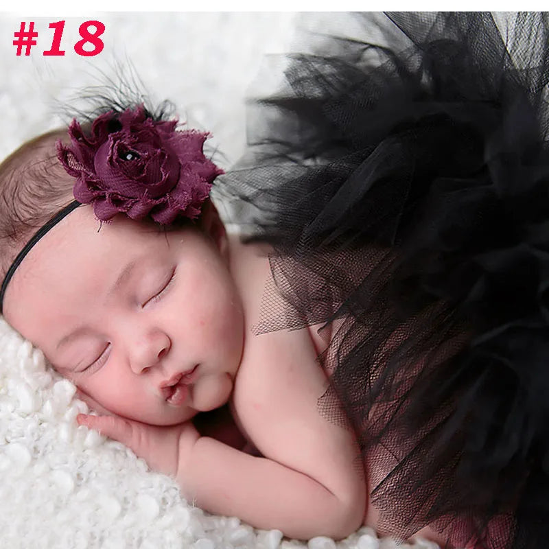 Pale Pink Baby Tutu Skirt and Headband Set Newborn Photography props Infant Cake Smash Tutus Outfit Shower Gift