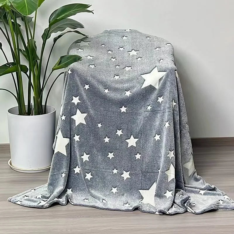 Blanket Glow in the Dark Luminous Star Blanket for Kids