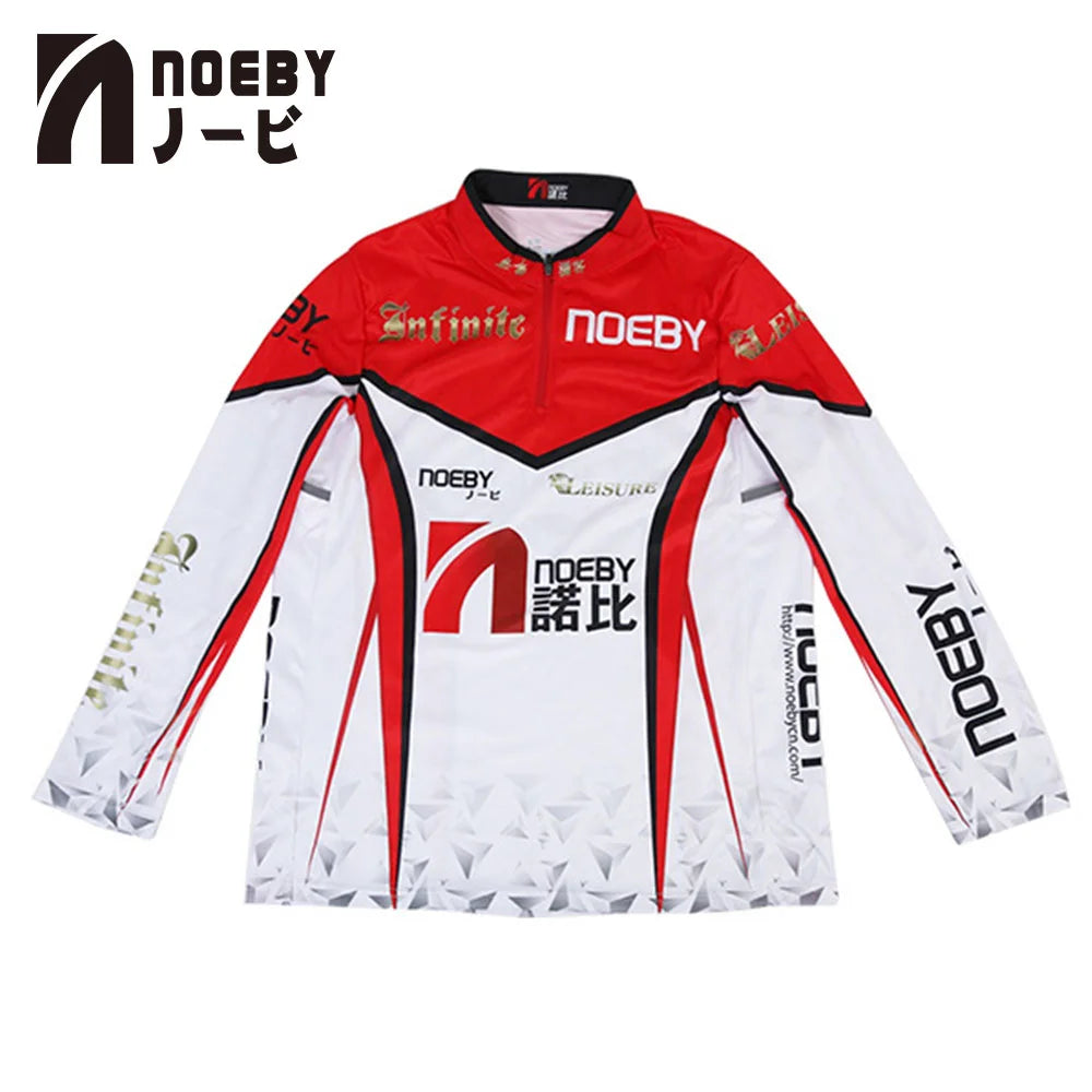 Noeby Long Sleeve Shirt Fishing Clothes Quick Dry Anti-friction Printing Clothes Fishery Fishing Supplies Accessories Clothing