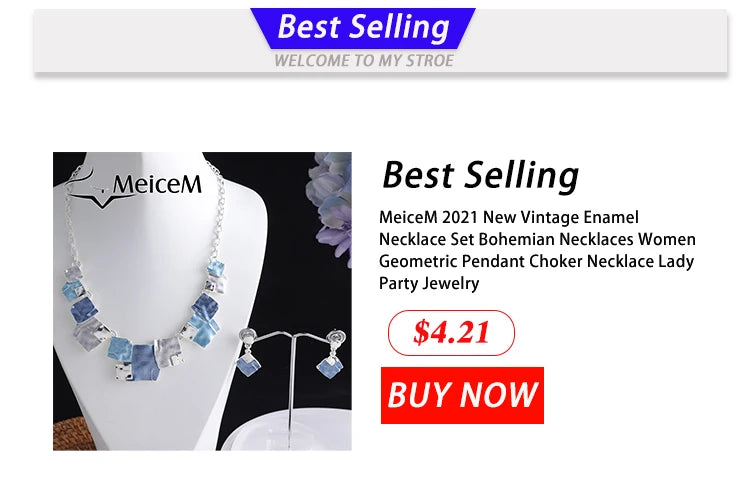 MeiceM Jewelry Set Bohemian Zinc Alloy Geometric Spiral Necklace And Earrings Set Elegant Temperament Jewelry Set For Women
