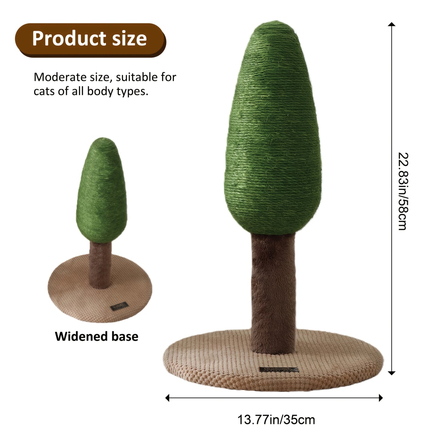 Creative Pine Tree-shaped cat Scratching Post Stable Circular Base cat Scratching Post  Indoor Interactive cat Scratching Post