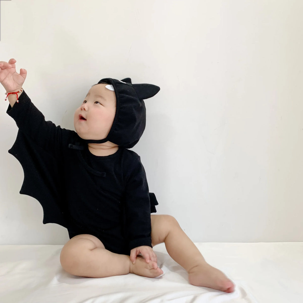 2025 Autumn New Cute Baby Boy Bodysuit Fashion Cartoon Bat Shape Baby Clothes Long Sleeve Infant Girl Jumpsuit + Hat Outfits