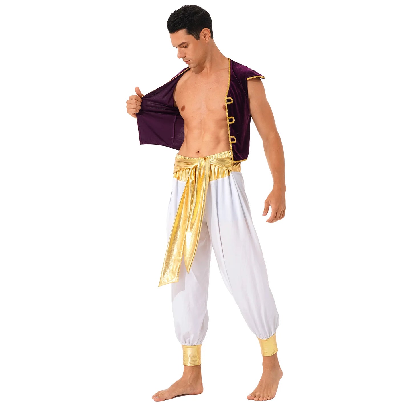Halloween Adult Cosplay Complete Set Ancient Greek God Gladiator Clothing Mythical Prince Aladin Party Performance Costume