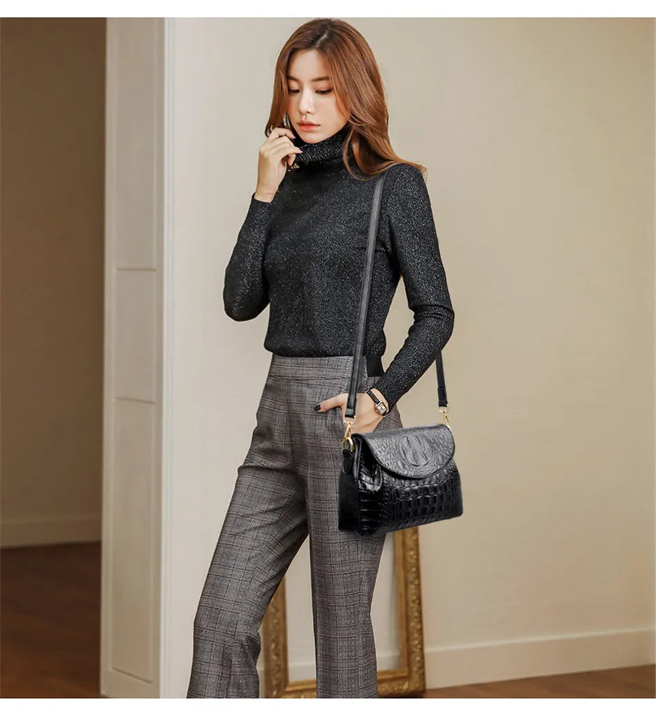 Luxury Brand Handbags For Women 2026 Sac A Main Ladies Crocodile Pattern Leather Crossbody Bags Designer New Shoulder Bag Bolsos