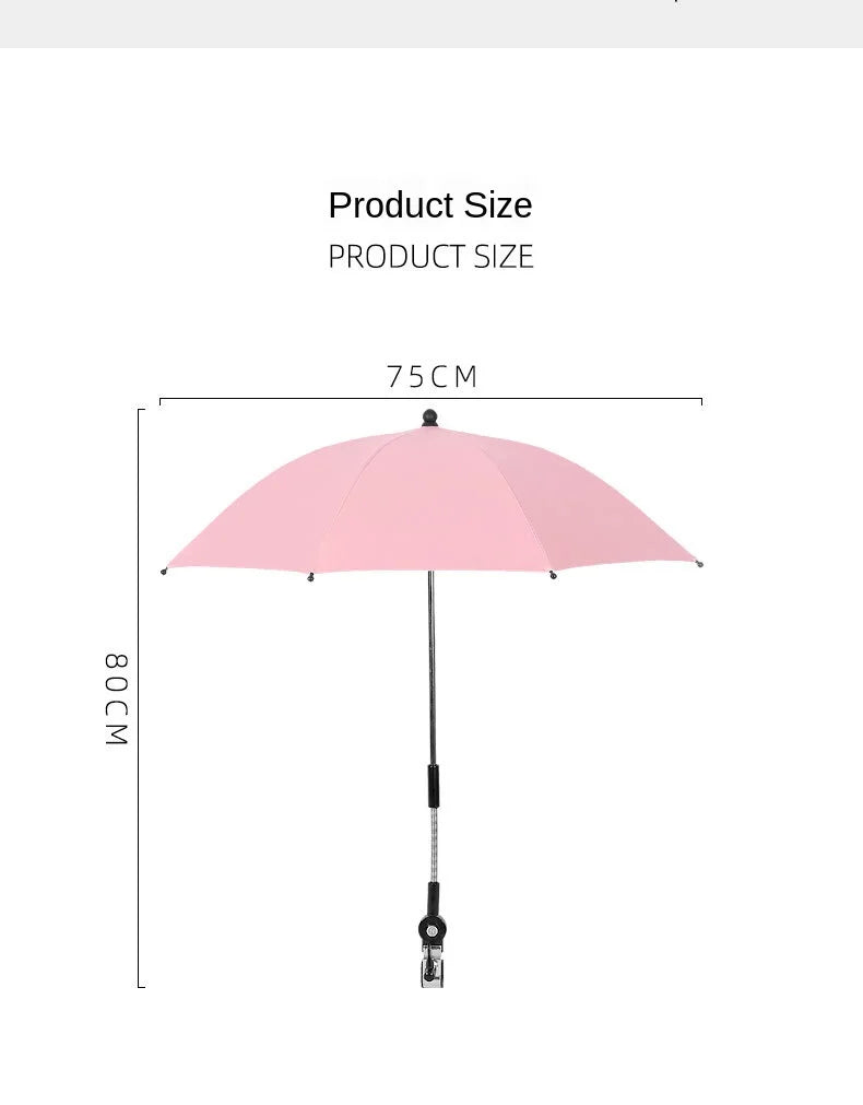 Universal 95% Baby Stroller Accessories UV Protection Umbrella 360 Degrees Adjustable Sunshade Sun Visor Canopy Cover