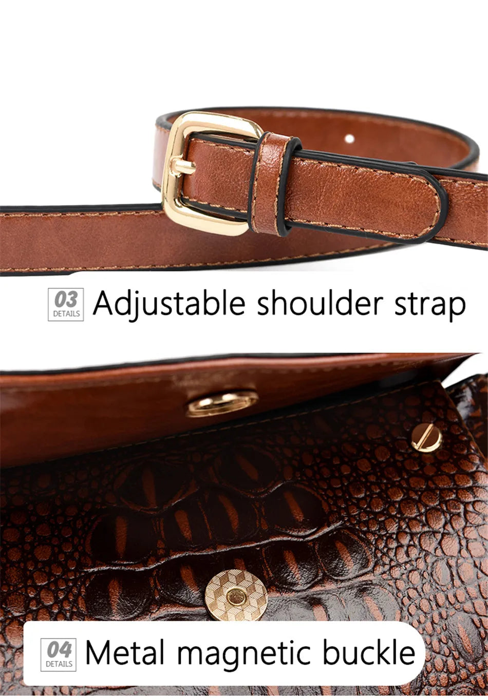 Luxury Brand Handbags For Women 2026 Sac A Main Ladies Crocodile Pattern Leather Crossbody Bags Designer New Shoulder Bag Bolsos