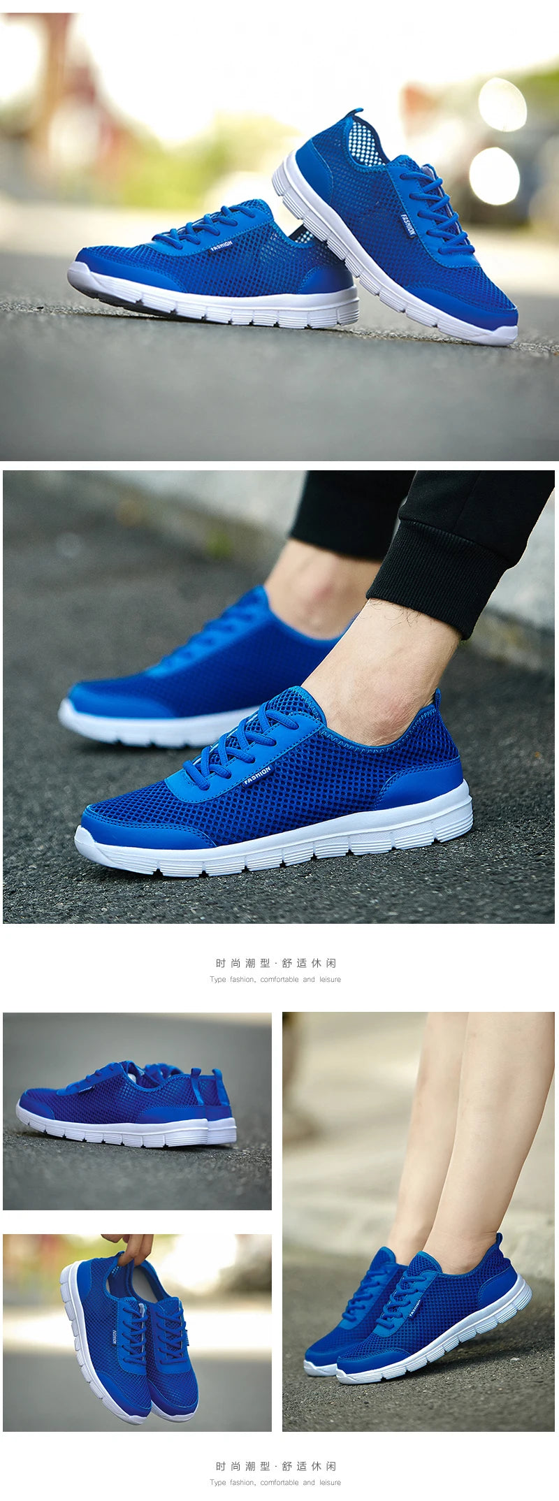 2021 men's summer new  casual shoes woman lightweight large size outdoor sports  shoes Beach shoes couple  mesh 48 yards 47 gray
