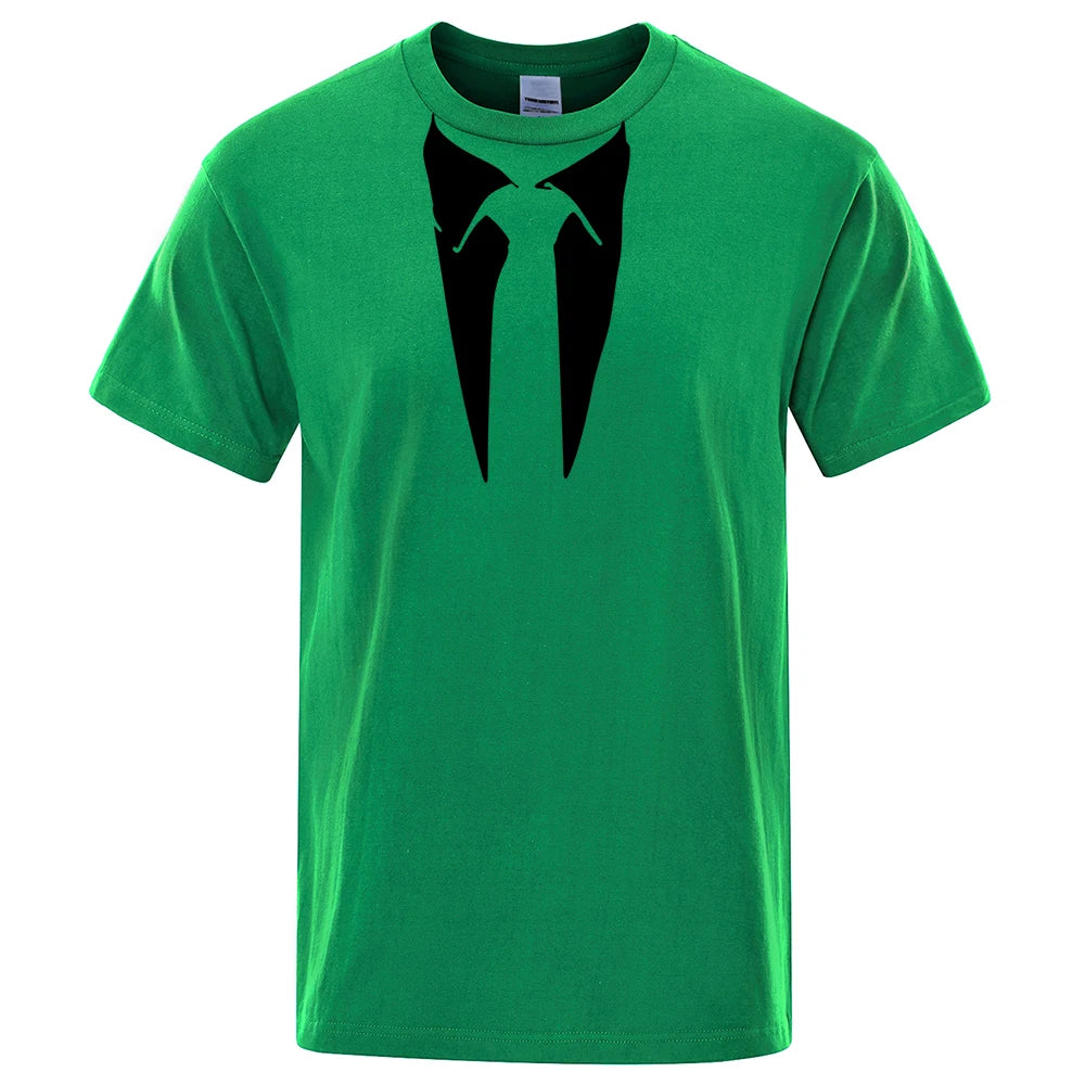 2024 New Summer Men T-shirt Homme Tees Retro Tie Funny T Shirt Man Streetwear Cotten Short Sleeve Top Tees Casual T-Shirts