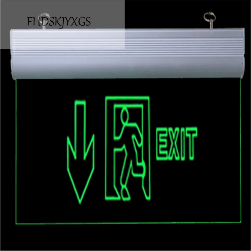 Exit Led Light  Ac110/220V Green Emergency Exit Sign Light Fire Safety Indicator Warning Lamp For Bulb Hotel Mall Public Place