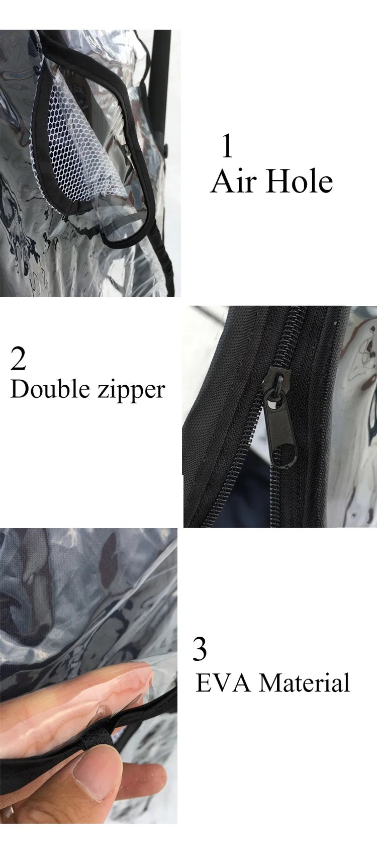 COLU KID® 1:1 Raincoat Baby Stroller Accessories Rain Cover Waterproof Cover for UPPAbaby MINU Stroller