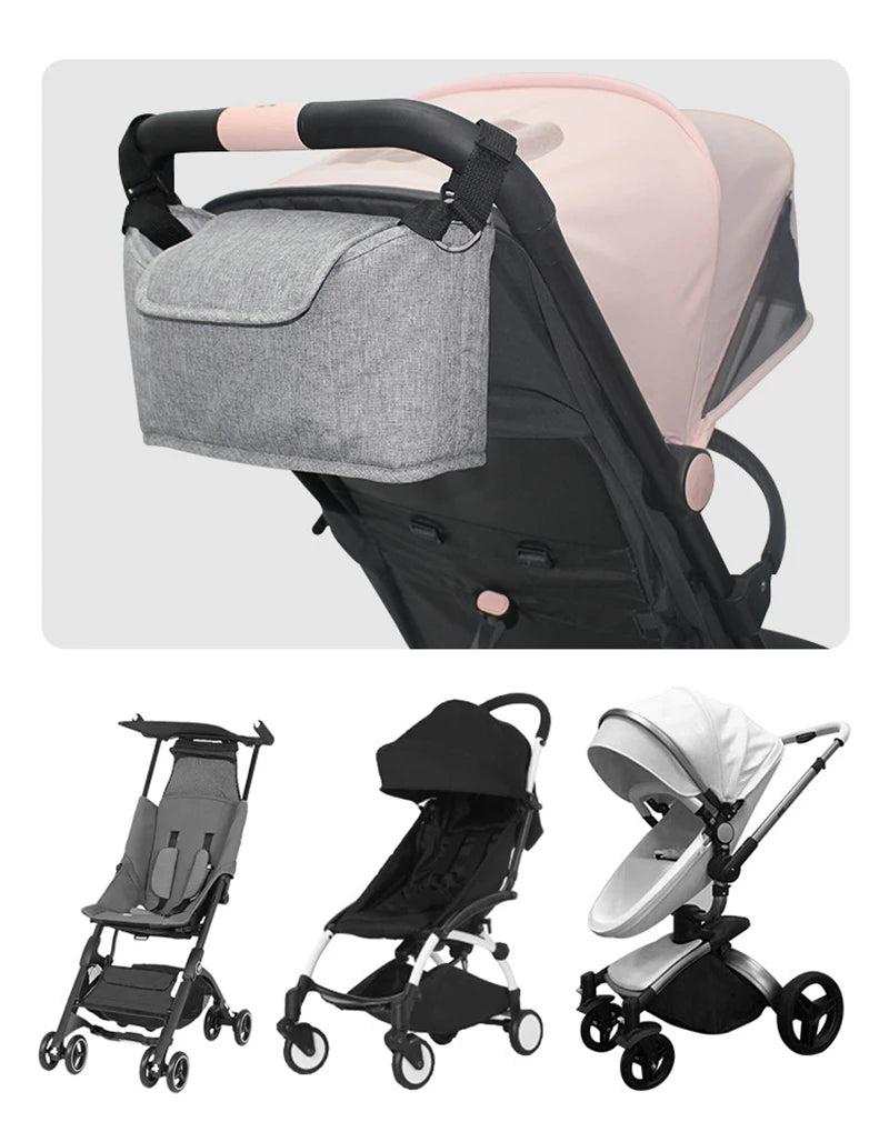 Baby Stroller Organizer Cup Holder Stroller Bag Baby Car Bag Trolley Bag Large Capacity Travel Baby Stroller Accessories
