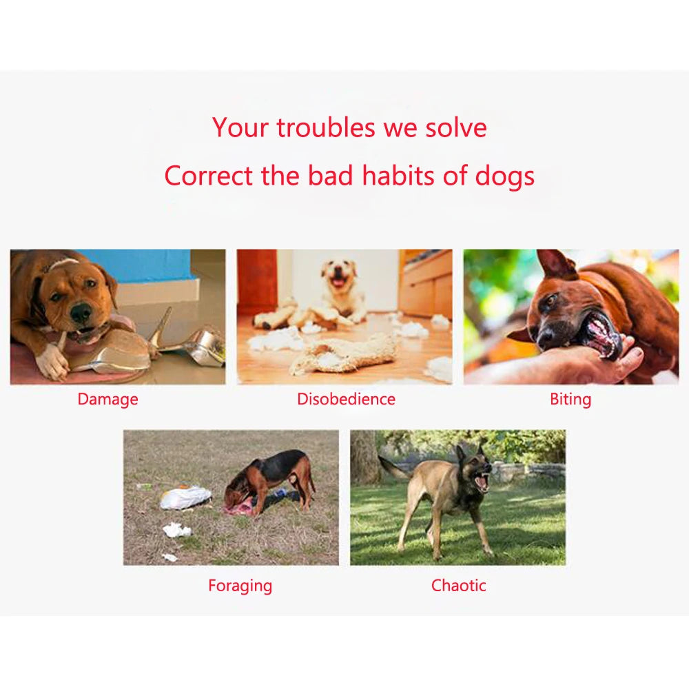 New 500m Waterproof Dog Training Collar Pet Remote Control Rechargeable Shock sound Vibration Dog Collar Remote Controller