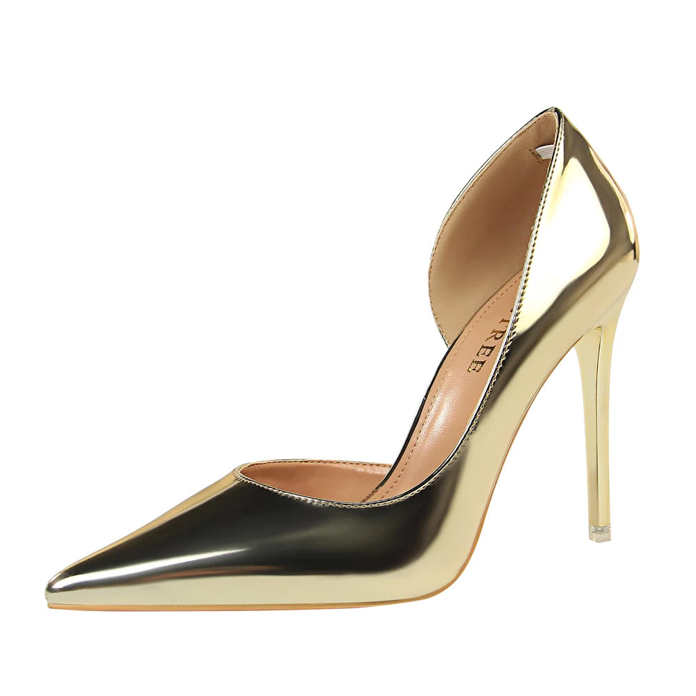 European and American Style Luxury High Heels Shoes for Women With Metal Heels Ladies Heels Shoes Fashion Wholesale