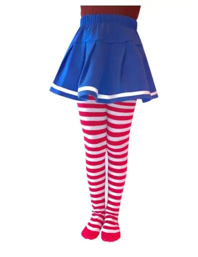 Halloween girl striped pantyhose holiday party costume props pantyhose