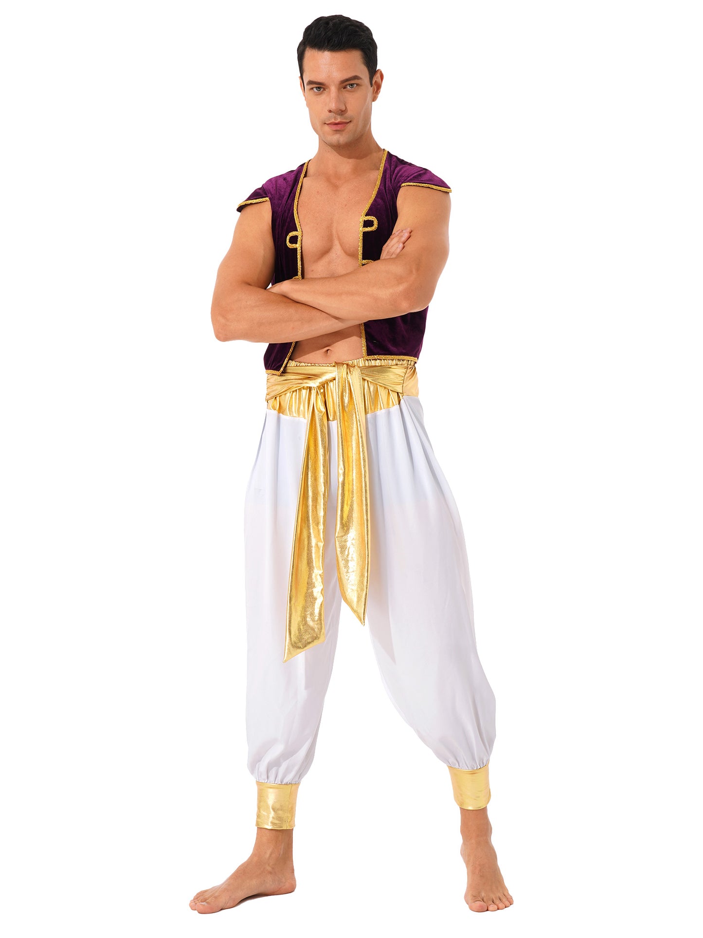 Halloween Adult Cosplay Complete Set Ancient Greek God Gladiator Clothing Mythical Prince Aladin Party Performance Costume