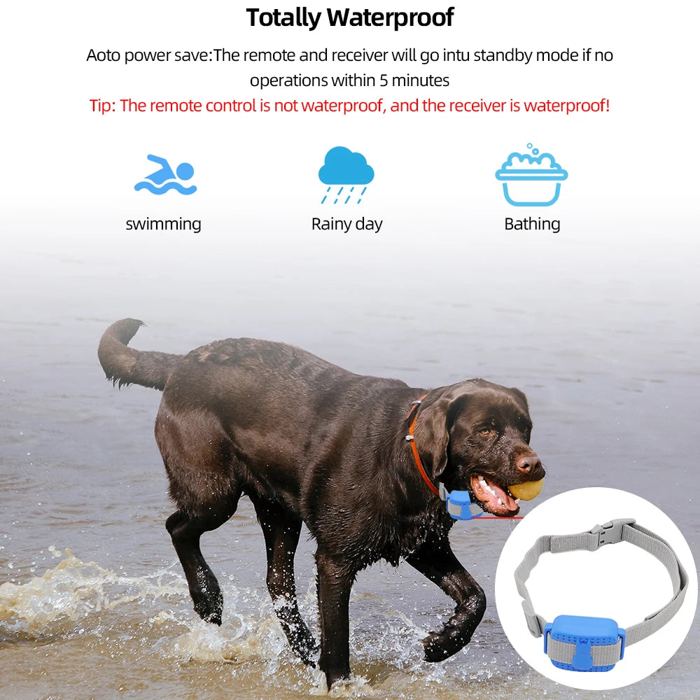 New 500m Waterproof Dog Training Collar Pet Remote Control Rechargeable Shock sound Vibration Dog Collar Remote Controller