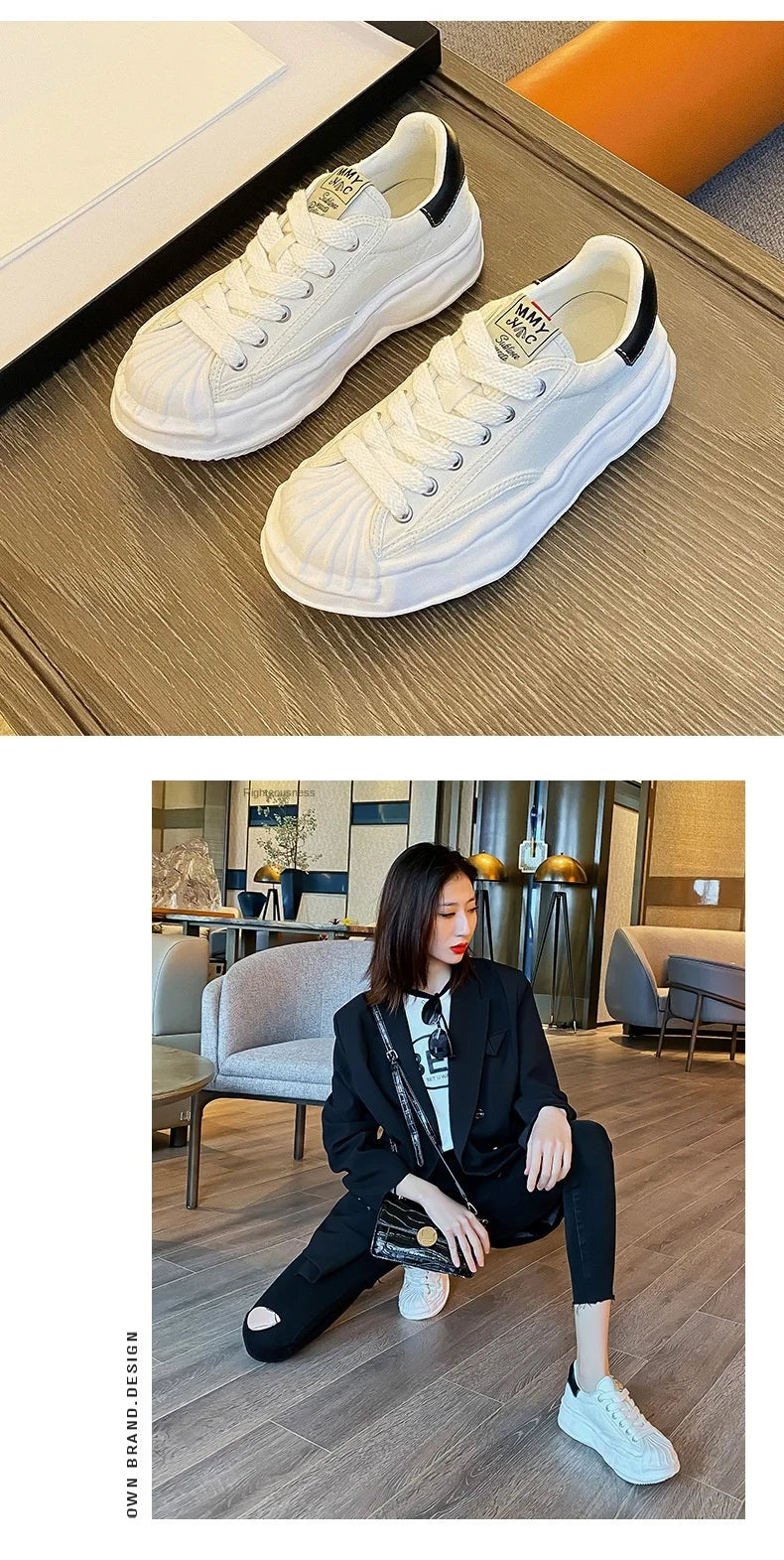 Black Canvas Shoes Woman Vulcanize Shoes Ladies Sneakers Shoes for Women 2025 Platform Sneakers Casuales Trainers Sneakers Women