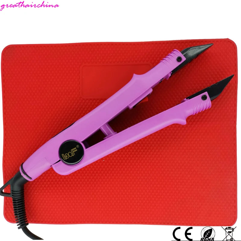 L-611 Hair Extension Iron Constant Heat Keratin Fusion Connector 500°C Heat Insulation Silicone Pad Hairdresser Tool Gift
