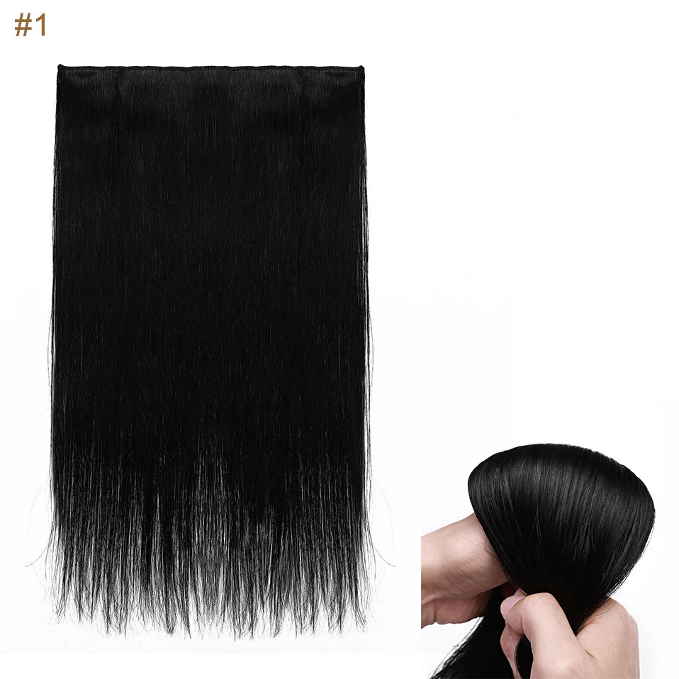 S-noilite 1Piece In 5clips 100% Human Hair Extensions Straight Brazilian Light Dark Brown #1B #4 #6 #613 Blonde Non-Remy 40g-60g