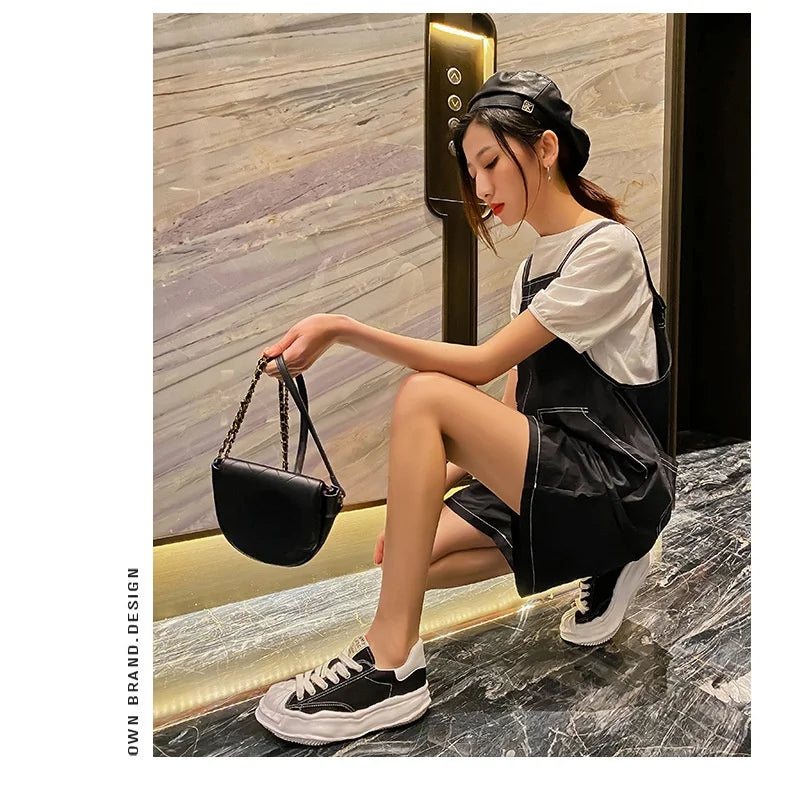 Black Canvas Shoes Woman Vulcanize Shoes Ladies Sneakers Shoes for Women 2025 Platform Sneakers Casuales Trainers Sneakers Women