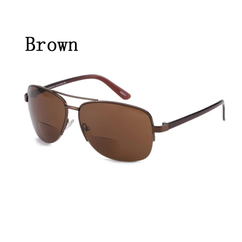 New Semi Rim Bifocals Pilot Reading Glasses Women Men Look Near Far Presbyopia Sunglasses Double Beam Hyperopia Eyeglasses Gafas