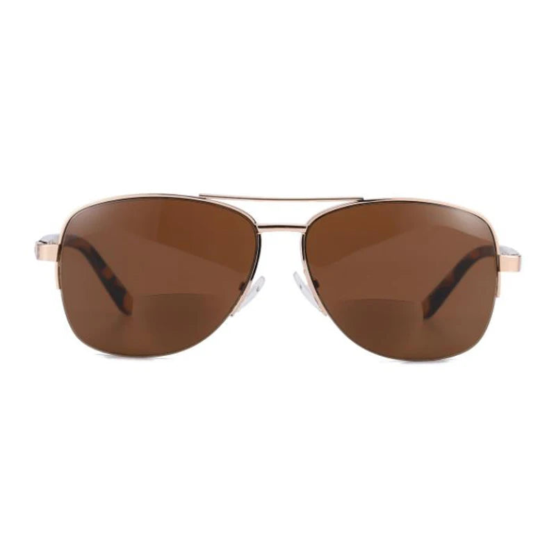 New Semi Rim Bifocals Pilot Reading Glasses Women Men Look Near Far Presbyopia Sunglasses Double Beam Hyperopia Eyeglasses Gafas