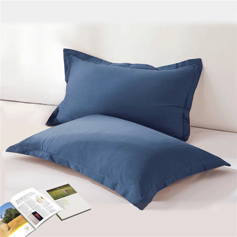 LAGMTA 2pc 100% cotton solid color reactive dyed high-quality fabric with zipper pillowcase various sizes can be customized