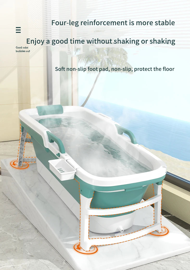 Extra Large Bath Tub Folding Portable Foldable Bathtub Sauna Inflatable Bath Tub for Adults