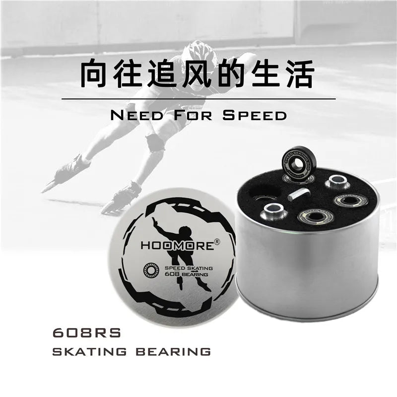 16 pieces 608rs Bearing with Spacer and spanner Combination for Slalom Speed Roller Skates Wheel Tool High Speed Smooth Rotating