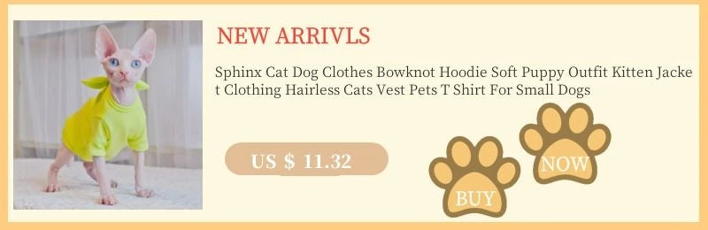 Cotton Sphinx Cat Dog Clothes For Small Puppy Hairless Cat Sweatshirt Clothing Stripe Pet Costume Kittens Jumpsuit Autumn Winter