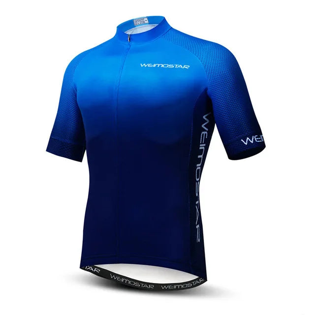 cycling jersey Men's Bike jerseys Short sleeve Pro Team Road Mountain MTB Maillot Ciclismo Racing Top T-shirts Shirt Blue USA UK