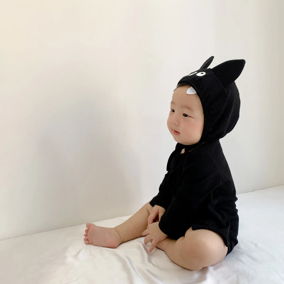2025 Autumn New Cute Baby Boy Bodysuit Fashion Cartoon Bat Shape Baby Clothes Long Sleeve Infant Girl Jumpsuit + Hat Outfits